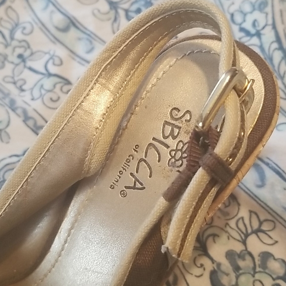 Cork sling-back wedges - Picture 3 of 6